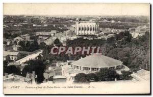 Old Postcard Niort Panorama taken from Notre Dame Saint Etienne
