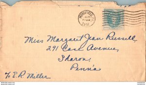 US Cover Mansfield Pa 1937 for Sharon Pa