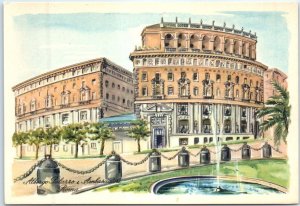 Postcard - Albergo Palazzo & Ambasciatori - Rome, Italy