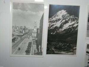 New Zealand Set of 12 RPPC 1930's Cars Trolleys Auckland Scenes Streets Tauranga