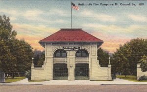 Postcard Anthracite Fire Company Mt Carmel PA