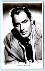 RPPC MICHAEL WILDING ~ BRITISH ACTOR ~ c1940s Postcard