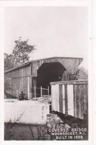 Rhode Island Woonsocket Covered Bridge Real Photo