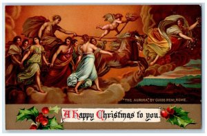 c1910's Christmas The Aurora By Guido Reni Rome Religious Antique Postcard 