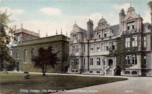 OXFORD UK TRINITY COLLEGE~THE CHAPEL~THE PRESIDENT'S HOUSE~MIRROR SERIS POSTCARD