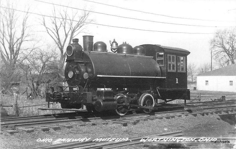 1940s WORTHINGTON OHIO Railroad Museum RPPC real photo postcard 3982 