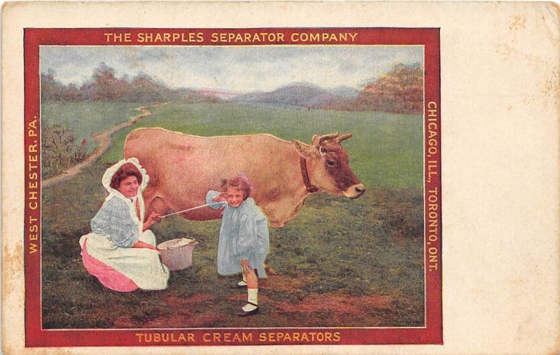 C26/ Advertising Ad Postcard c1910 Chicago Toronto Sharples Seperator Co Cream20