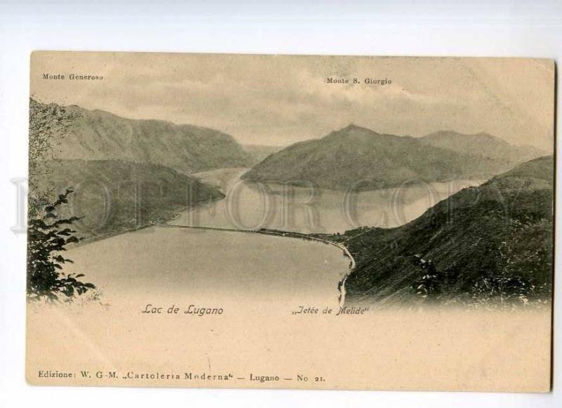 247694 ITALY Lac de LUGANO Monte Generoso Vintage postcard