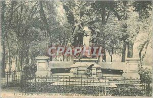 Postcard Old Paris Monument Fabulist Fountain at Luxembourg Garden