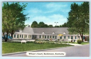 BARDSTOWN, Kentucky KY ~ Roadside WILSON'S COURT ca 1940s Ohio County Postcard