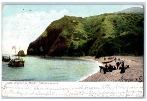 1908 Moonstone Beach Boats Scene Catalina Island California CA Posted Postcard