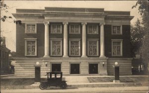Small Tiny Car Auto in Front of Bldg c1910 Real Photo Postcard MAKE/MODEL?