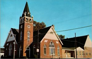 Vtg Mt Olivet Methodist Church Seaford Delaware DE Chrome Postcard