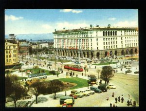 212297 BULGARIA SOFIA center area TRAM old postcard