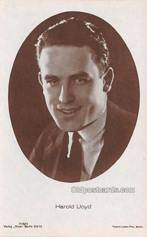 Harold Lloyd Movie Star Actor Actress Film Star Unused 