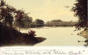 Bridge Crossing Genesee River, South Park Rochester NY  c1906 Postcard F18