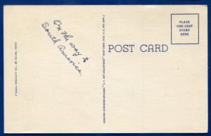 Brownsville Texas Pan American Airways Terminal old linen postcard