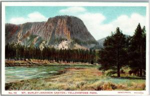 Mount Burley Madison Canyon, Yellowstone Park Vintage Postcard M16