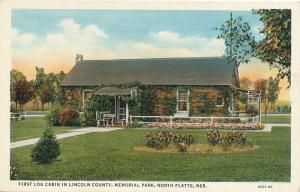 First Log Cabin in Lincoln County - Memorial Park North Platte NE, Nebraska - WB