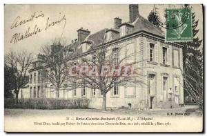 Postcard Old Brie Comte Robert L & # 39Hopital Hotel Dieu