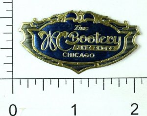 C. 1890-1910 The W C Bootery Fine Shoes Chicago Dresden Poster Stamp Label F50