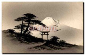 Old Postcard Japan Nippon Landscape Volcano