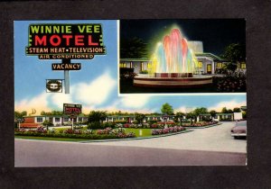 FL Winnie Vee Motel Fountain Yulee Florida Postcard L C Smith nr Fernandina