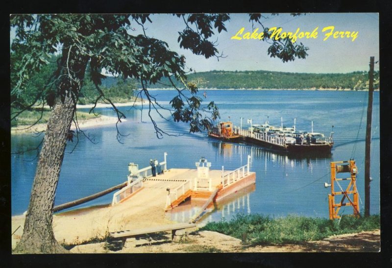 Lake Norfork, Arkansas/AR Postcard,  View Of Ferry, Lake & Dock