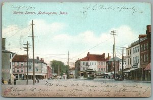 NEWBURYPORT MA MARKET SQUARE ANTIQUE POSTCARD 