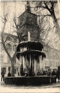 CPA SALON-de-PROVENCE Grande Fontaine - Hiver 1914 (1258972)