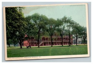 Vintage 1910's Postcard Army Barracks Canon Fortress Monroe Virginia