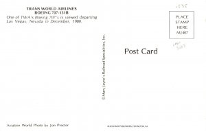 TWA Trans World Airlines Boeing 707-131B Postcard J44