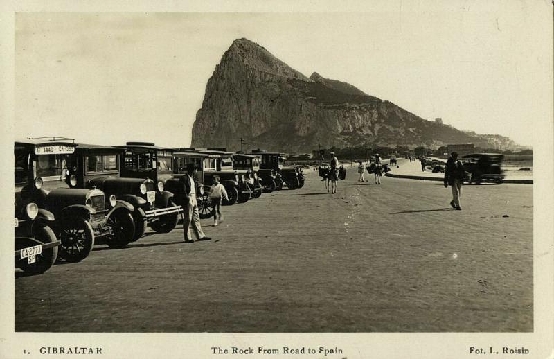 gibraltar, The Rock from Road to Spain (1934) RPPC