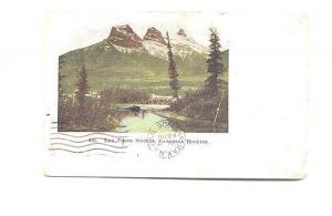 The Three Sisters, British Columbia, Used 1909 Nova Scotia Split Ring Cancel,