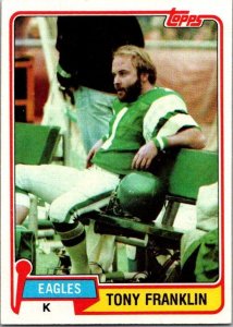 1981 Topps Football Card Tony Franklin Philadelphia Eagles sk10241