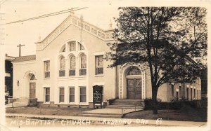 H17/ Medford Oregon RPPC Postcard 1925 Baptist Church Building