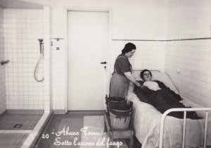 Sick Woman In Italian Hospital Disaster Real Photo Postcard