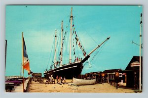 Beach Haven NJ-New Jersey, Schooners Wharf, Chrome Postcard