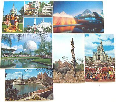 T3086       WALT  DISNEY WORLD       POSTCARD LOT,   6   ...