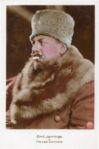Emil Jannings in The Last Command Rare Real Photo Tinted Postcard