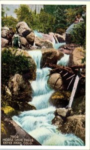 ESTES PARK, CO Colorado   HORSESHOE  FALLS   c1910s    Postcard