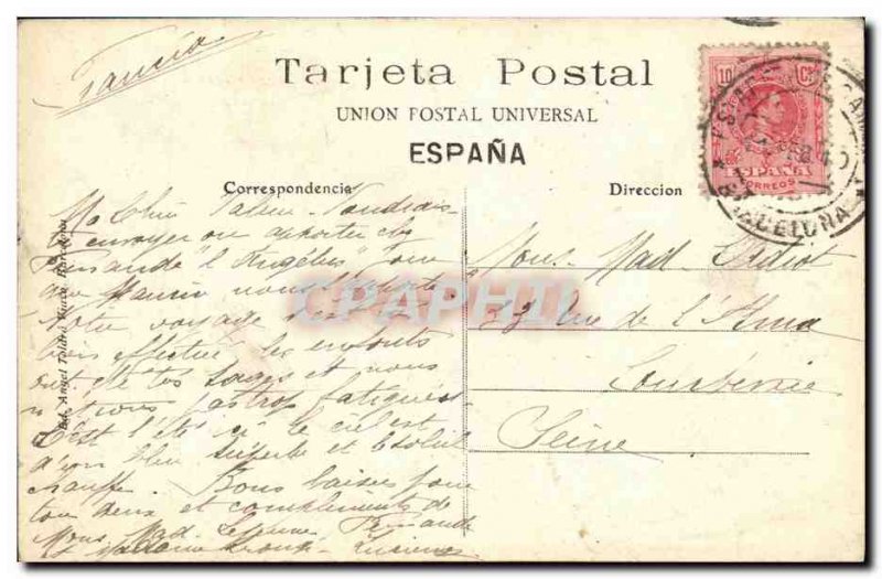 Old Postcard Barcelona Real Club de Regatas Charter