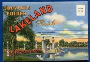 Lakeland Florida Munn Park Souvenir Postcard Folder 