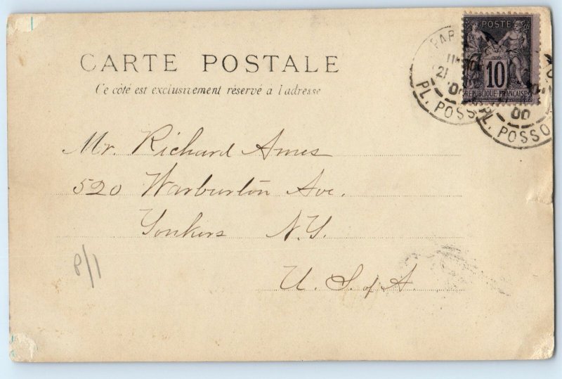 Paris France Postcard Palace of the United States Universal Exposition 1900