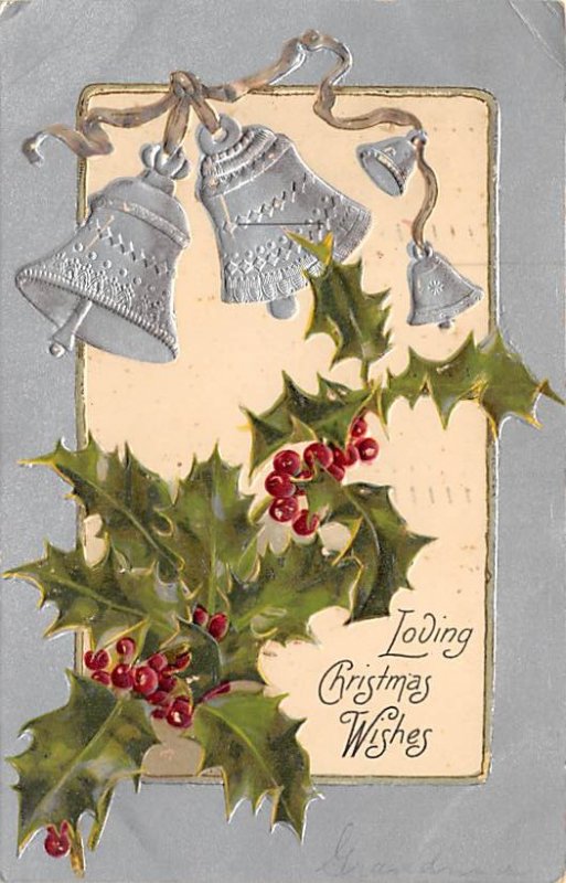 Christmas 1906 corner wear, light postal marking on front