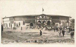 Juarez Mexico Plaza de (Bull Ring) Large Crowd, Real Photo Postcard 