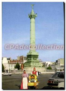 Modern Postcard Paris Bastille Square