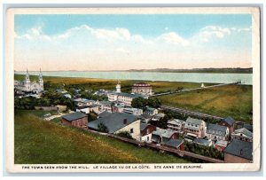 c1930's The Town Seen from the Hill Ste Anne De Beaupre Canada Postcard