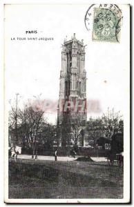 Paris - 4 - The Tour Saint Jacques - Old Postcard