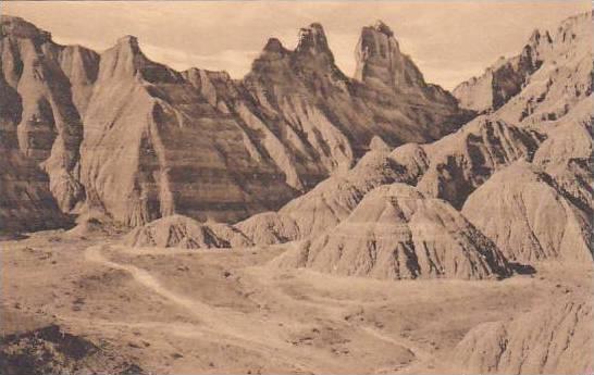 South Dakota Badlands View Of Badlands Badlands National Monument Near Wall A...